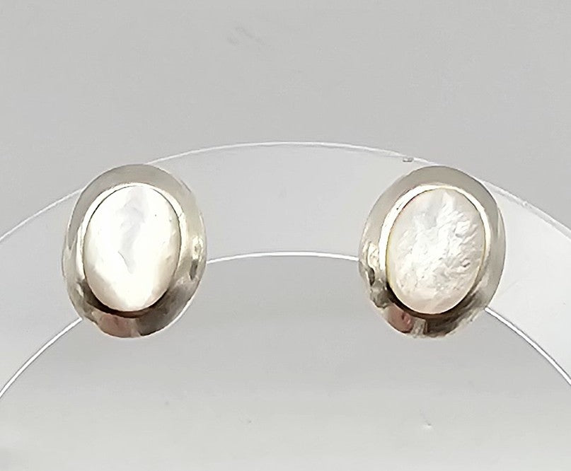 B Mother Of Pearl Sterling Silver Earrings 3 G