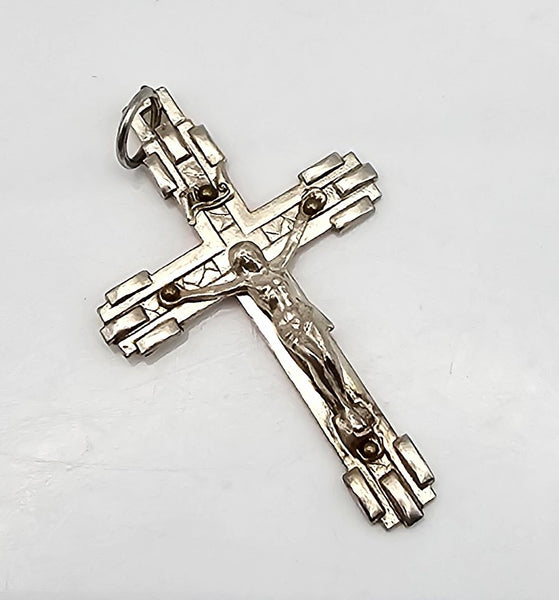 France Sterling Silver Crucifix Pendant