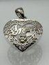 Sterling Heart Shaped Pendant Decorative "Mom"