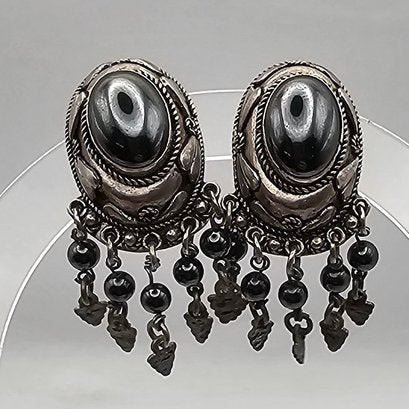 Hematite Sterling Silver Earrings