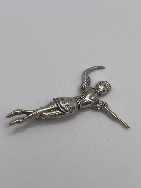 Sterling Ballerina Brooch