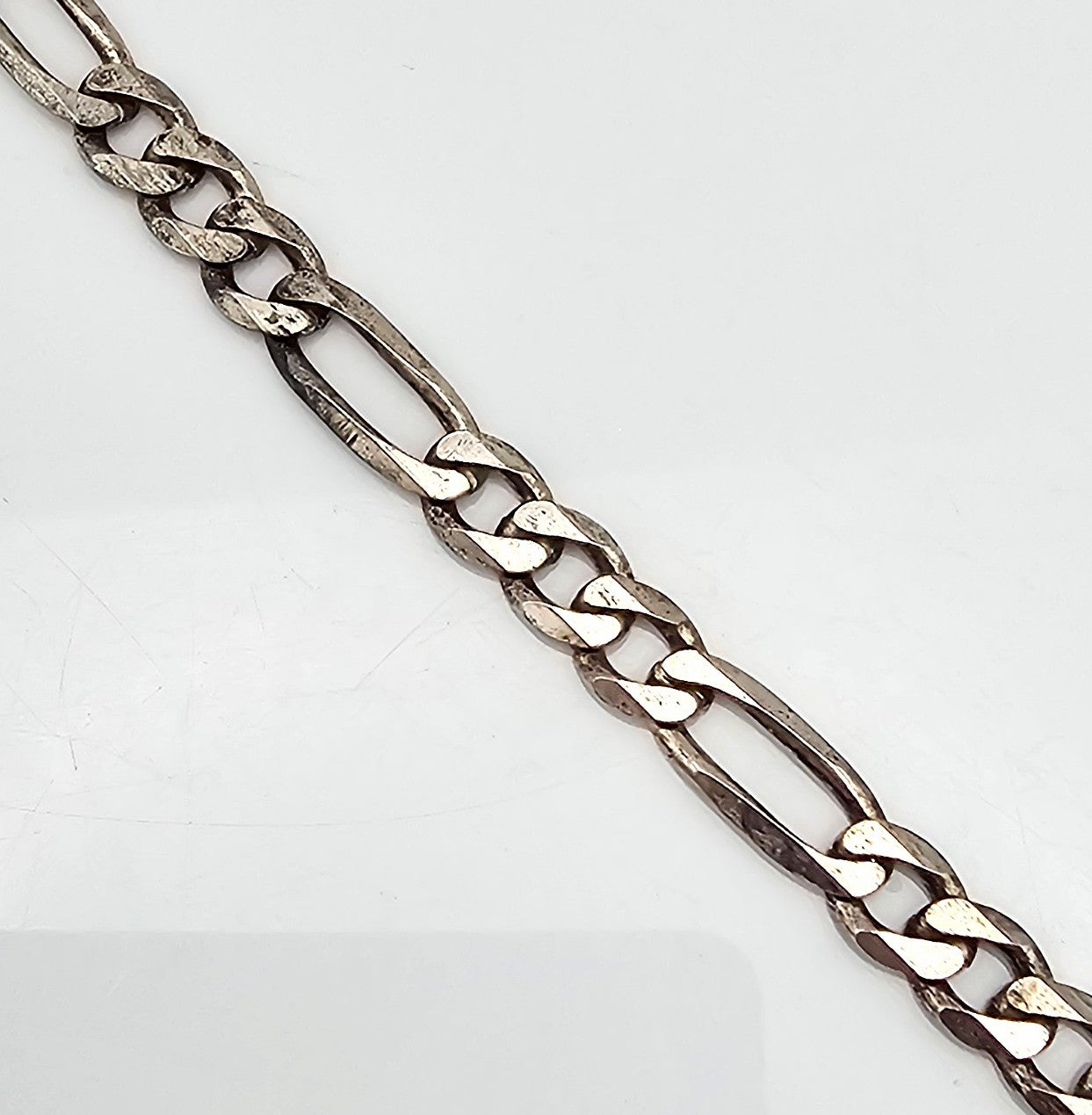 Sterling Silver Figaro Chain Bracelet