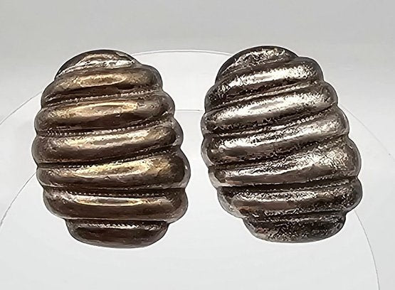 Sterling Silver Hollow Form Earrings