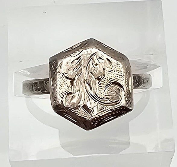 Sterling Silver Ivy Ring Size 6.75 1.5 G