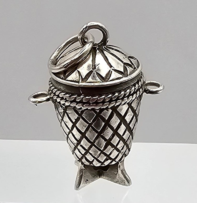 Sterling Silver Urn/pot Pendant