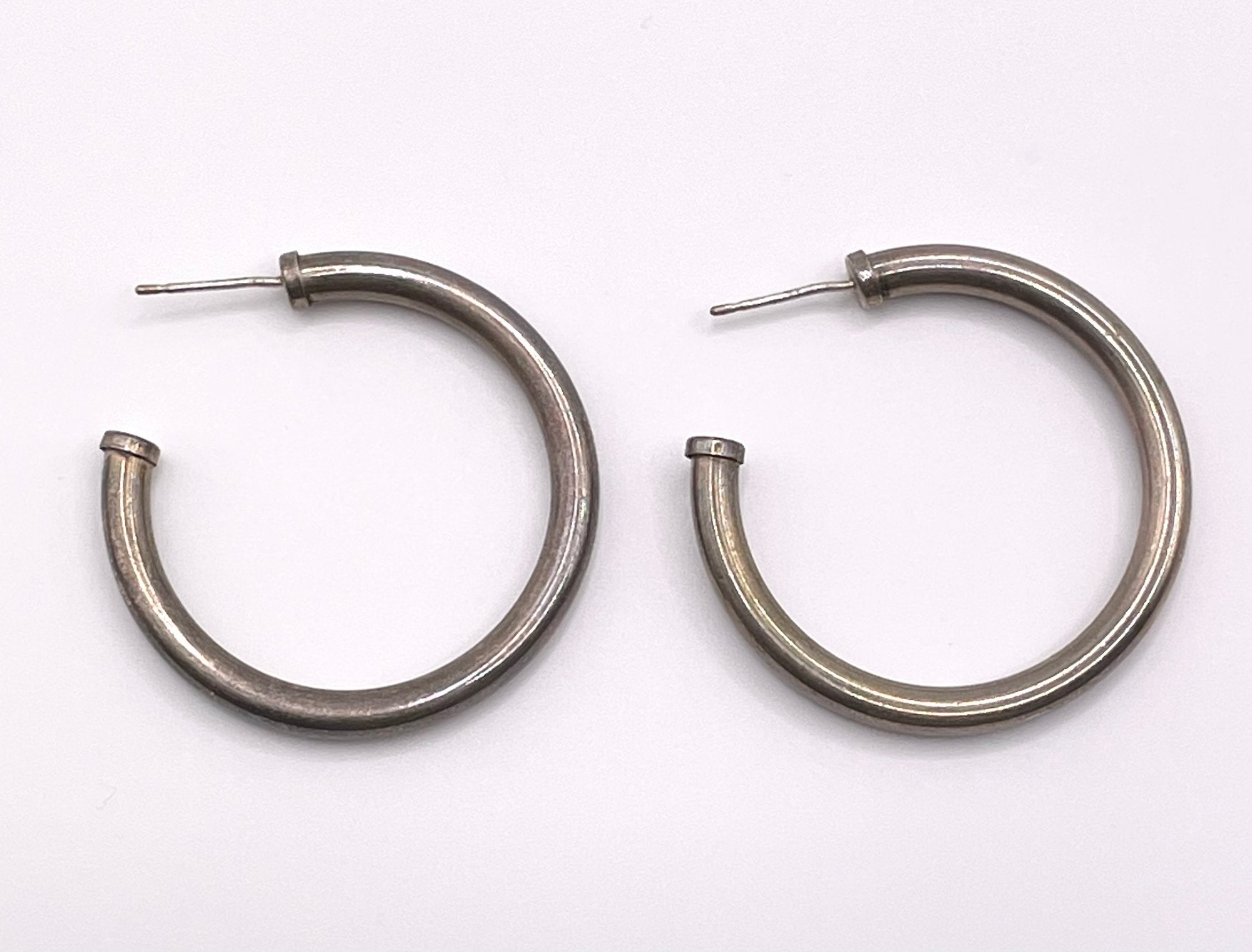 Sterling Stud Hoop Earrings