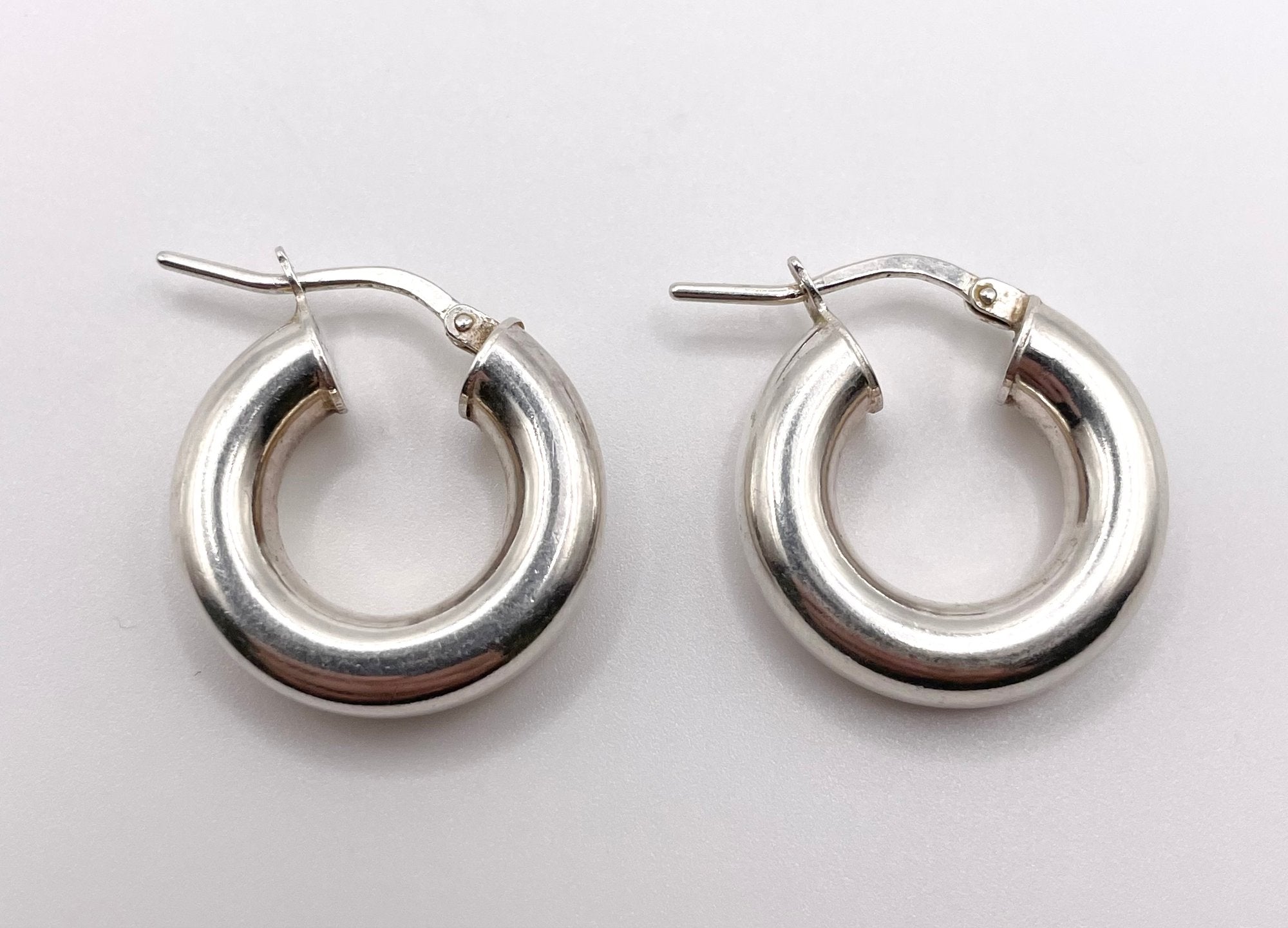 Sterling Tubular Hoop Earring