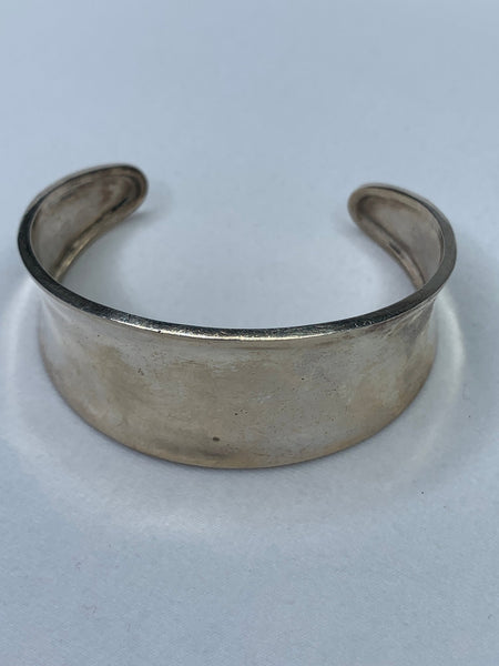 Vintage 1-inch Wide Sterling Silver Cuff Bracelet