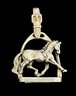 Vintage Sterling Silver Signed B Zimmer Horse Pendant Charm 1.25"